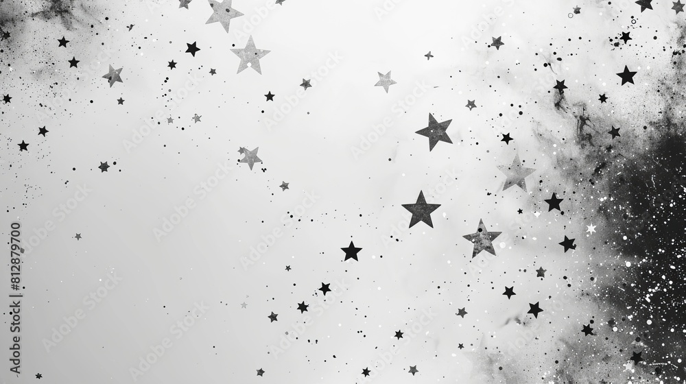 Simple star shapes scattered around the edges of the page with a blank center for symbol or text. Simple star shapes scattered around the edges of the page with a blank center for symbol or text.