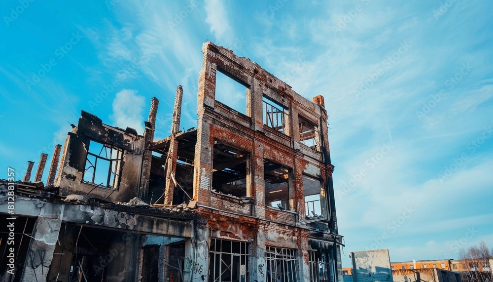 ruins after the fire indicate damage from fire accidents ruins after the fire indicate damage from fire accidents