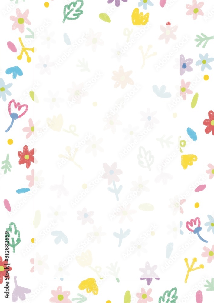 custom made wallpaper toronto digitalcute tiny colorful flowers with green leaf in white background. paper , note , planner , diary and presentation illustration background decoration.