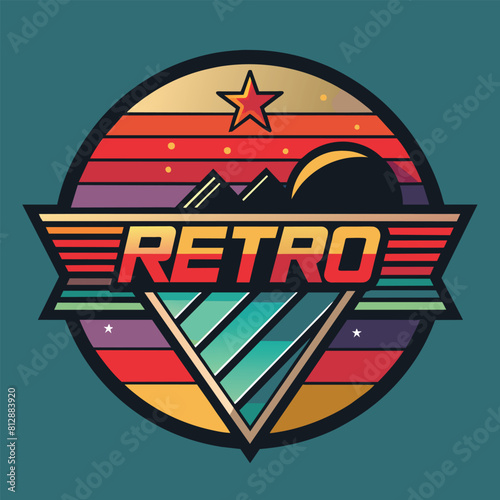 A minimalist retro logo featuring the word retro in a vintage gaming-inspired design, Create a minimalist logo inspired by retro gaming, minimalist logo