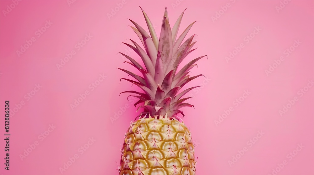Creative layout made of pineapple Flat lay Food concept : Generative AI Creative layout made of pineapple Flat lay Food concept : Generative AI