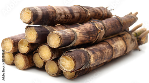 sugar cane cut on white background