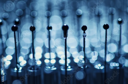 Blue glowing electrode array
