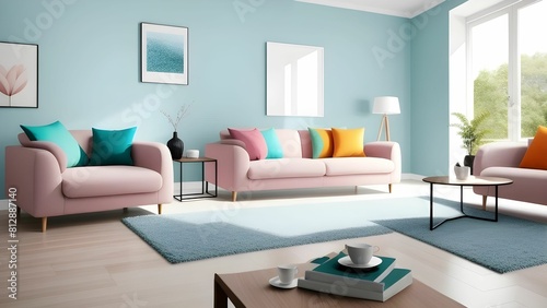 interior of living room with sofa © Anshumali