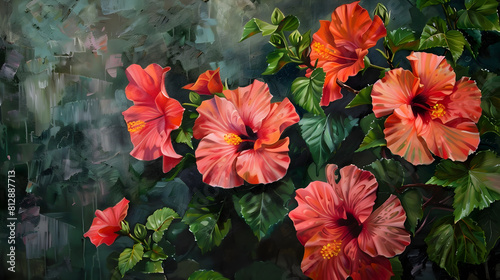 Vibrant Hibiscus Flowers Bl...