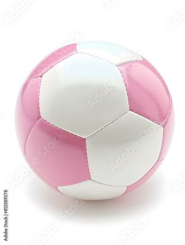 Wallpaper Mural Isolated light pink and white colored Soccer Ball on a white Background Torontodigital.ca
