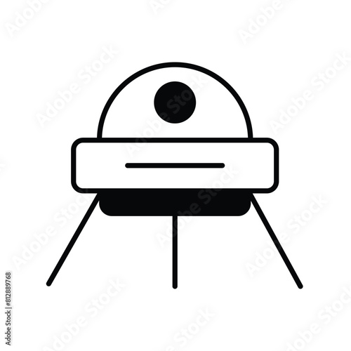 sputnik with white background vector stock illustration