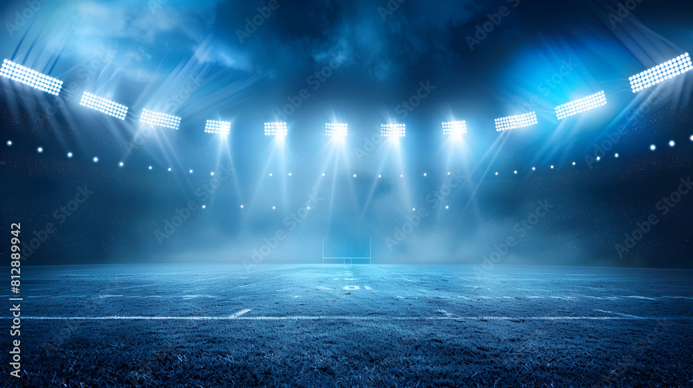 stadium fooball with spotlight in the night stadium fooball with spotlight in the night