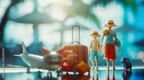 Summer holiday Travel  family ready for the travel for summer vacation : Generative AI © Generative AI