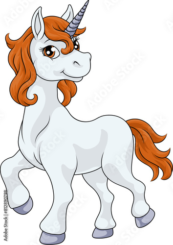 A Unicorn horse with horn c...
