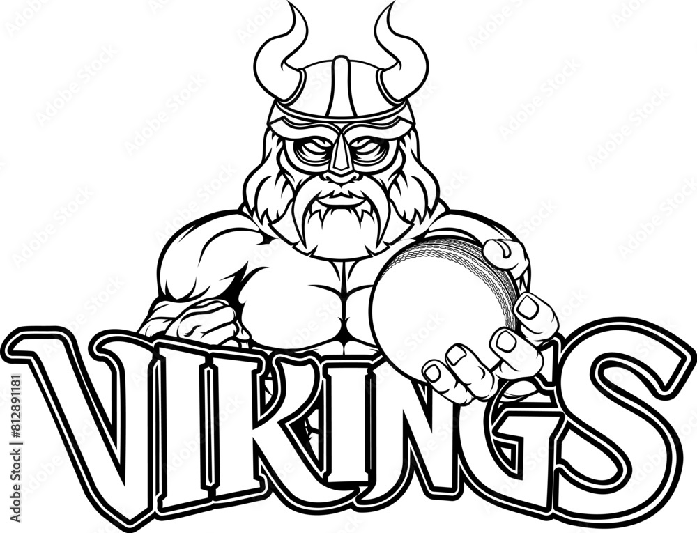 A Viking warrior gladiator cricket sports mascot A Viking warrior gladiator cricket sports mascot