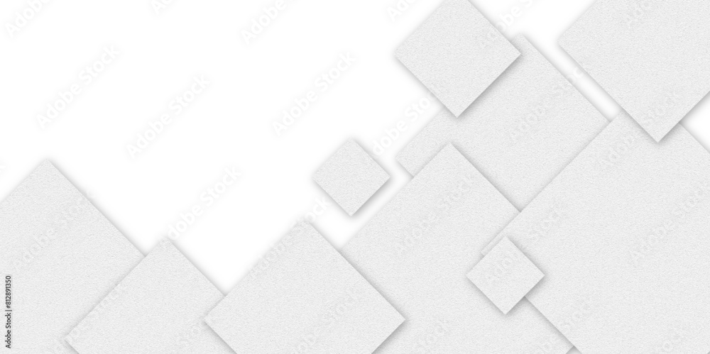 Square pattern on banner with shadow. Abstract white and grey color geometric background with copy space. Modern and minimal concept. You can use for cover, poster, banner web. Square pattern on banner with shadow. Abstract white and grey color geometric background with copy space. Modern and minimal concept. You can use for cover, poster, banner web.