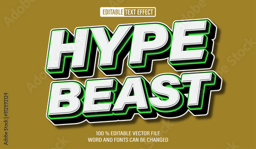Editable 3d text style effect - Hype Beast text effect Template