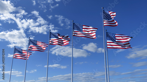 American flags raised for holiday celebrations