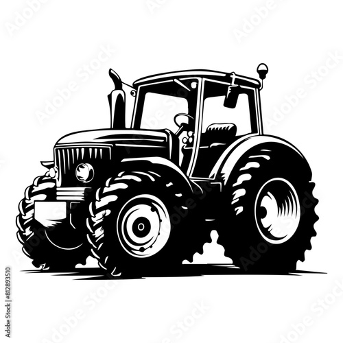 farm tractor svg vector illustration