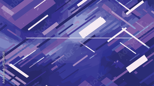 Glitched ultra violet horizontal stripes and shapes