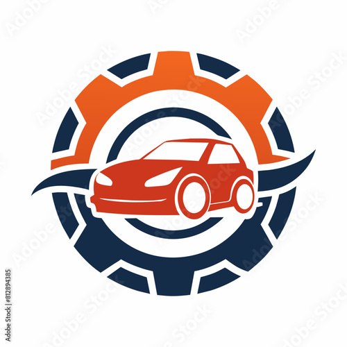 A logo for automotive parts vector artwork illustration 