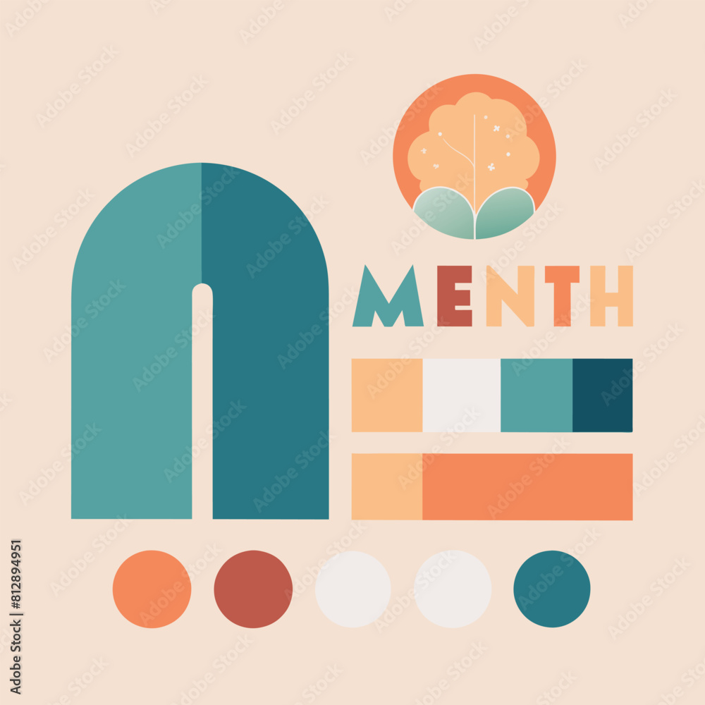 A poster featuring the word menth in minimalist font with muted tones, ideal for mental health spaces, Muted tones and a minimalist font for a mental health clinic's branding A poster featuring the word menth in minimalist font with muted tones, ideal for mental health spaces, Muted tones and a minimalist font for a mental health clinic's branding