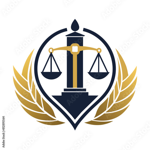 A sleek and understated logo design for a law firm, featuring classic and elegant elements, Produce a sleek and understated logo for a law consulting company