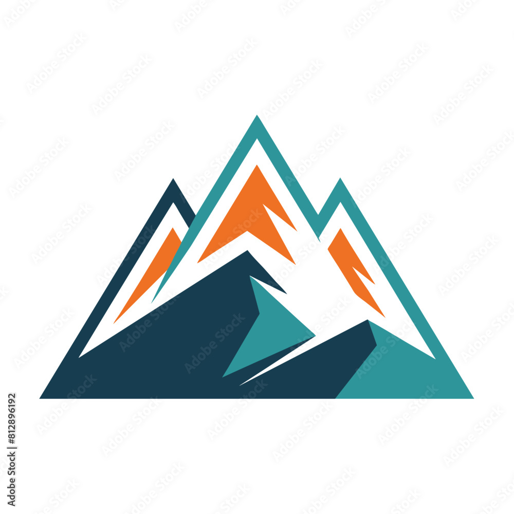 A minimalist mountain logo against a clear blue sky background, simple minimalist mountain logo design vector, minimalist logo A minimalist mountain logo against a clear blue sky background, simple minimalist mountain logo design vector, minimalist logo