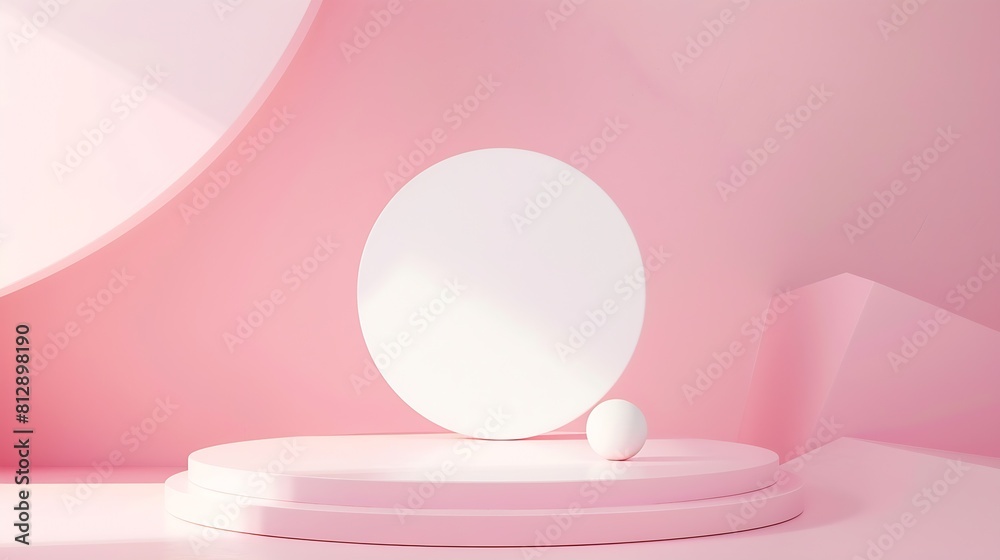 Minimal background mock up with podium for product displayAbstract white geometry shape background minimalist Valentines day pink backgroundAbstract mock up backgroundup 3D rendering : Generative AI Minimal background mock up with podium for product displayAbstract white geometry shape background minimalist Valentines day pink backgroundAbstract mock up backgroundup 3D rendering : Generative AI
