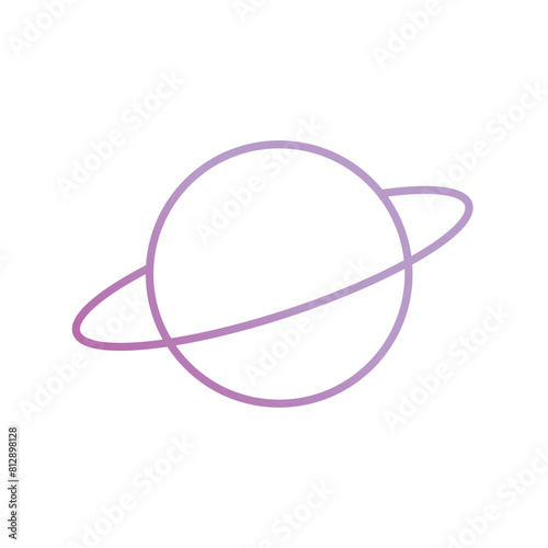 saturn with white background vector stock illustration