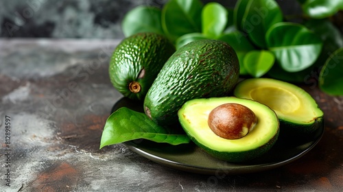 Avocado hanging on a tree