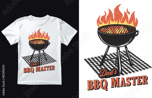 Dad BBQ Master T-Shirt Design.
