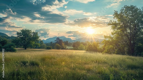 sunset in the mountains