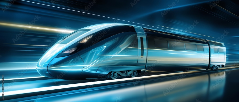 Solid HUD icon of a sleek modern train, evoking the speed of contemporary transport, with a very blurry backdrop of motion blur Solid HUD icon of a sleek modern train, evoking the speed of contemporary transport, with a very blurry backdrop of motion blur