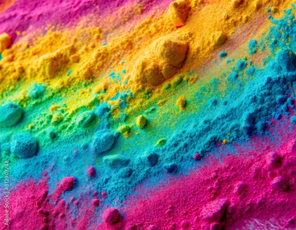rainbow colored powder texture close up macro