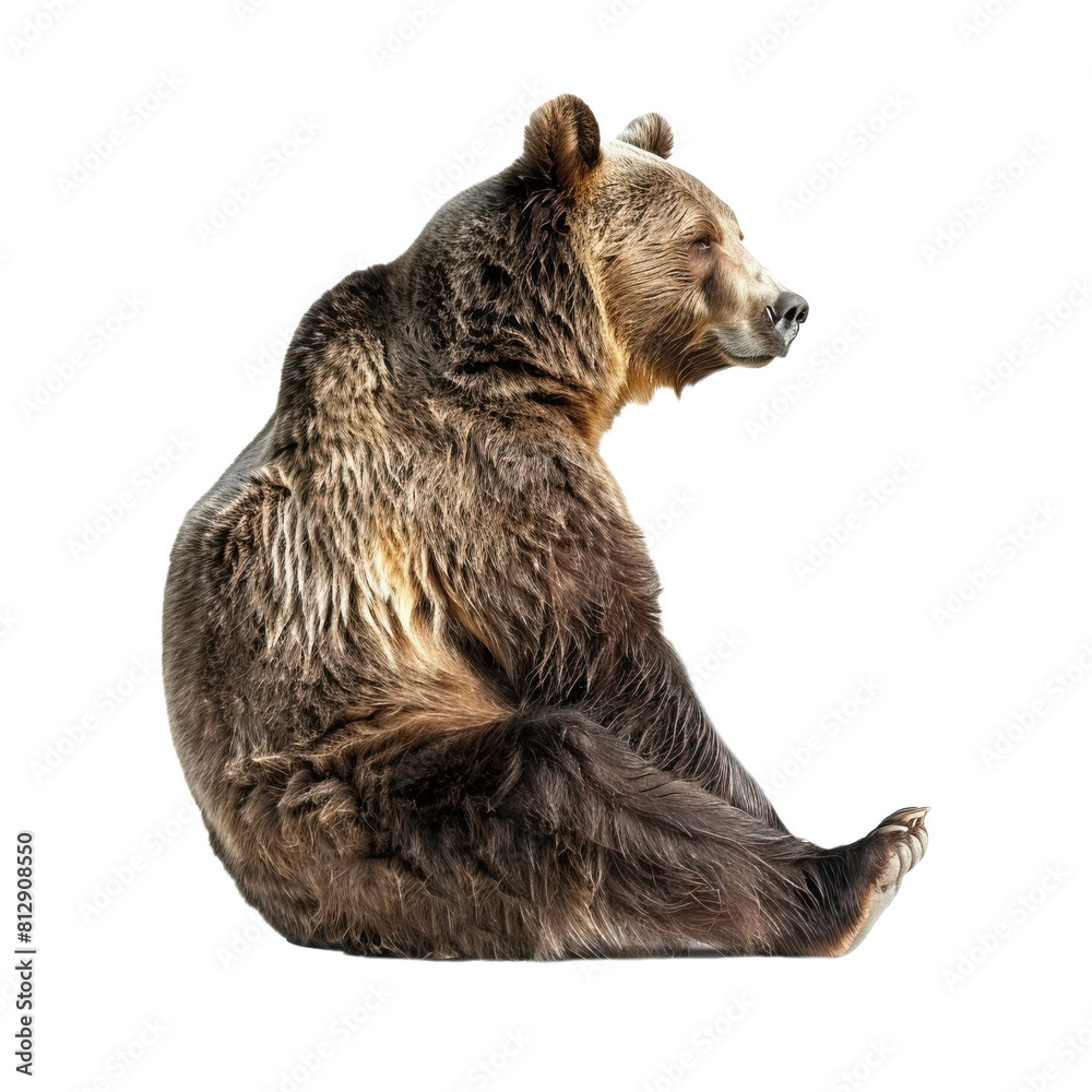 Fototapeta premium Bear isolated on transparent background