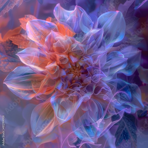 fractal background with flowers