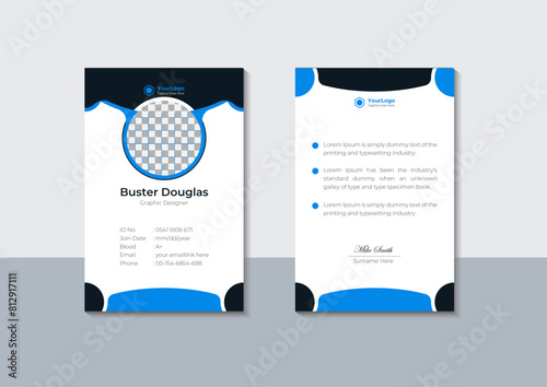 Modern business id card design template, Vector Illustrator