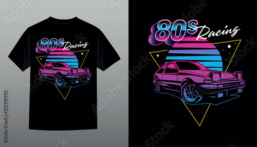 illustration vector graphic of Japanese iconic racing car perfect for streetwear t-shirt design print