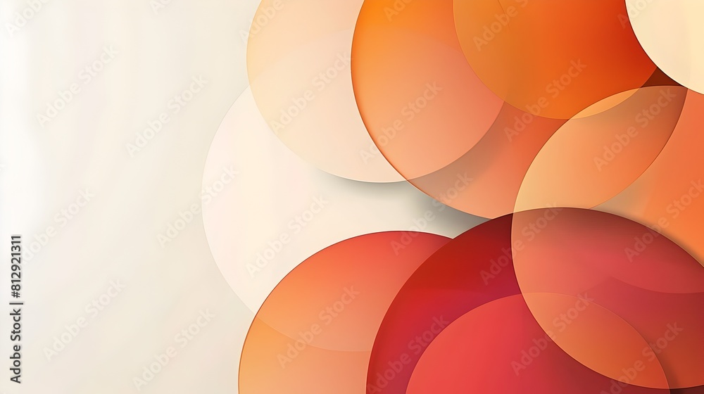 Overlapping Geometric Circles in Gradient Warm Tones on Simple White Background for Minimalist description This image features an abstract geometric Overlapping Geometric Circles in Gradient Warm Tones on Simple White Background for Minimalist description This image features an abstract geometric