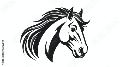 Horse head profile graphic logo template vector ill