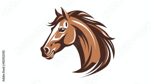 Horse head profile graphic logo template vector ill