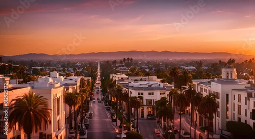 Beverly hills landscape. Houses in beverly hills.