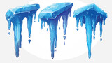 Ice block icicle or stalactite in realistic vector