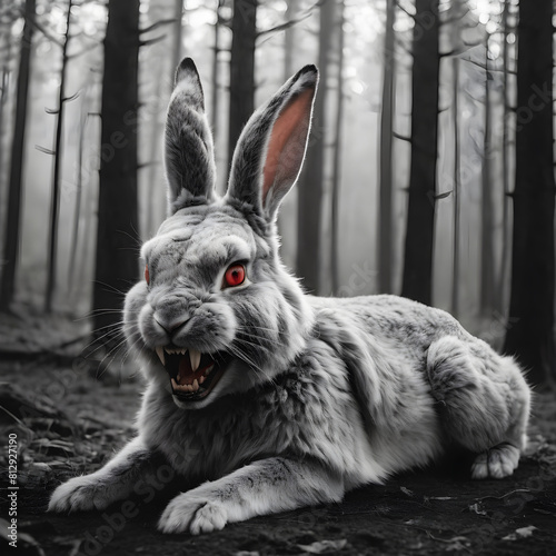 mad bunny, crazy rabitt photo