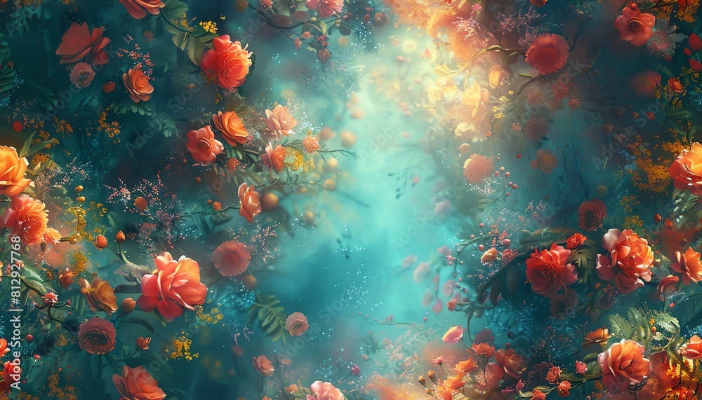 Capture a panoramic view of vibrant cultural festivals unfolding in enchanting underwater worlds Blend traditional art mediums Capture a panoramic view of vibrant cultural festivals unfolding in enchanting underwater worlds Blend traditional art mediums