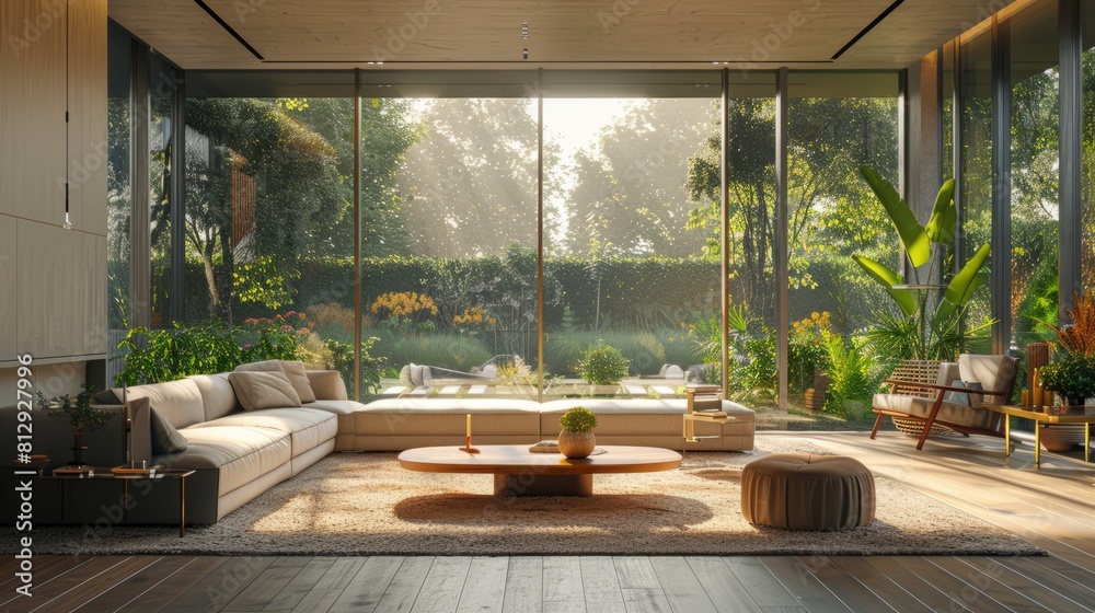 Fototapeta premium Modern residential, hotel, and homestay interior spaces