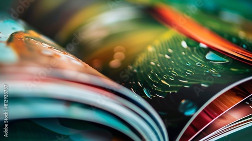 printed brochures with saddle stitching from the printing house : Generative AI