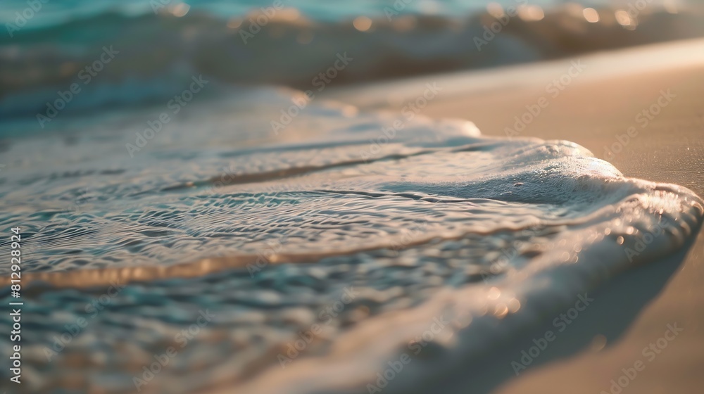 Naklejka premium sand and Caribbean sea : Generative AI