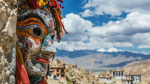 The Ladakh Festival in Leh India showcasing the regions rich Buddhist heritage with colorful mask dances traditional music handicrafts and sporting ev