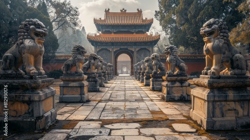 The Xiaoling Tomb of the Ming Dynasty in Nanjing China a grand mausoleum complex honoring the Ming dynastys founding emperor known for its Path of the photo