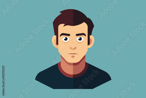 A man with a serious expression on his face, looking intensely at something, Fine Customizable Disproportionate Illustration