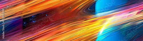 Illustrate a close-up of a jovial Saturn sporting a colorful photo