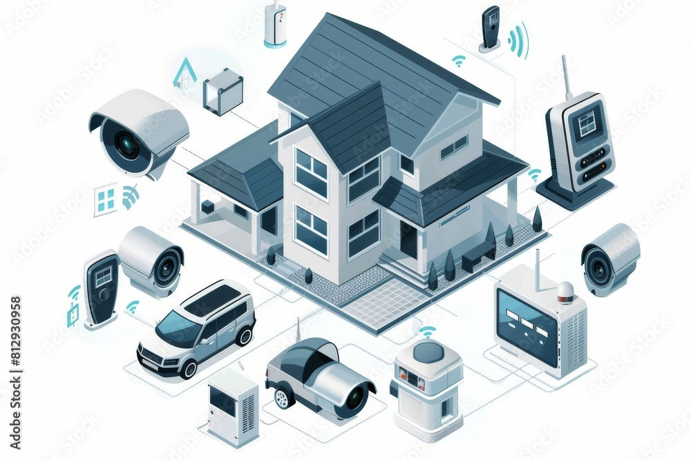 Security systems leverage expanded Wi-Fi and geographical fencing to enhance DVR capabilities in cameras, supported by network automation. Security systems leverage expanded Wi-Fi and geographical fencing to enhance DVR capabilities in cameras, supported by network automation.